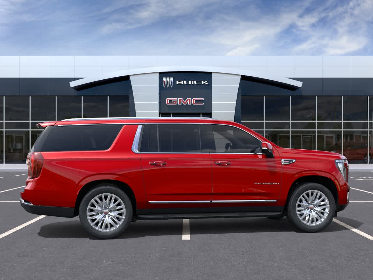 2026 GMC Yukon XL Elevation Volcanic Red Tintcoat at Texan GMC Buick