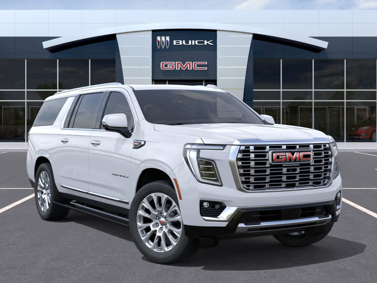 2026 GMC Yukon XL Denali Denali Glacier White Tricoat at Group 1 GMC Buick South