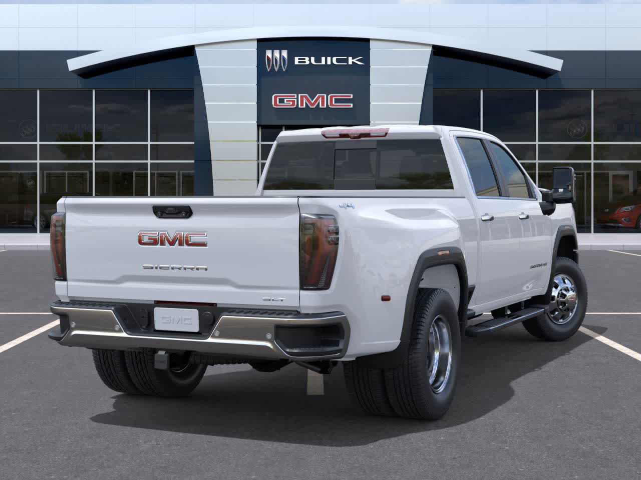 2026 GMC Sierra 3500HD SLT Glacier White Tricoat at Texan GMC Buick