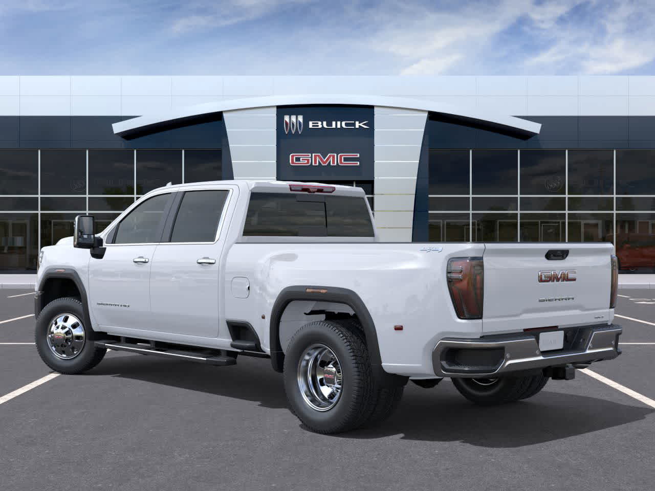 2026 GMC Sierra 3500HD SLT Glacier White Tricoat at Texan GMC Buick