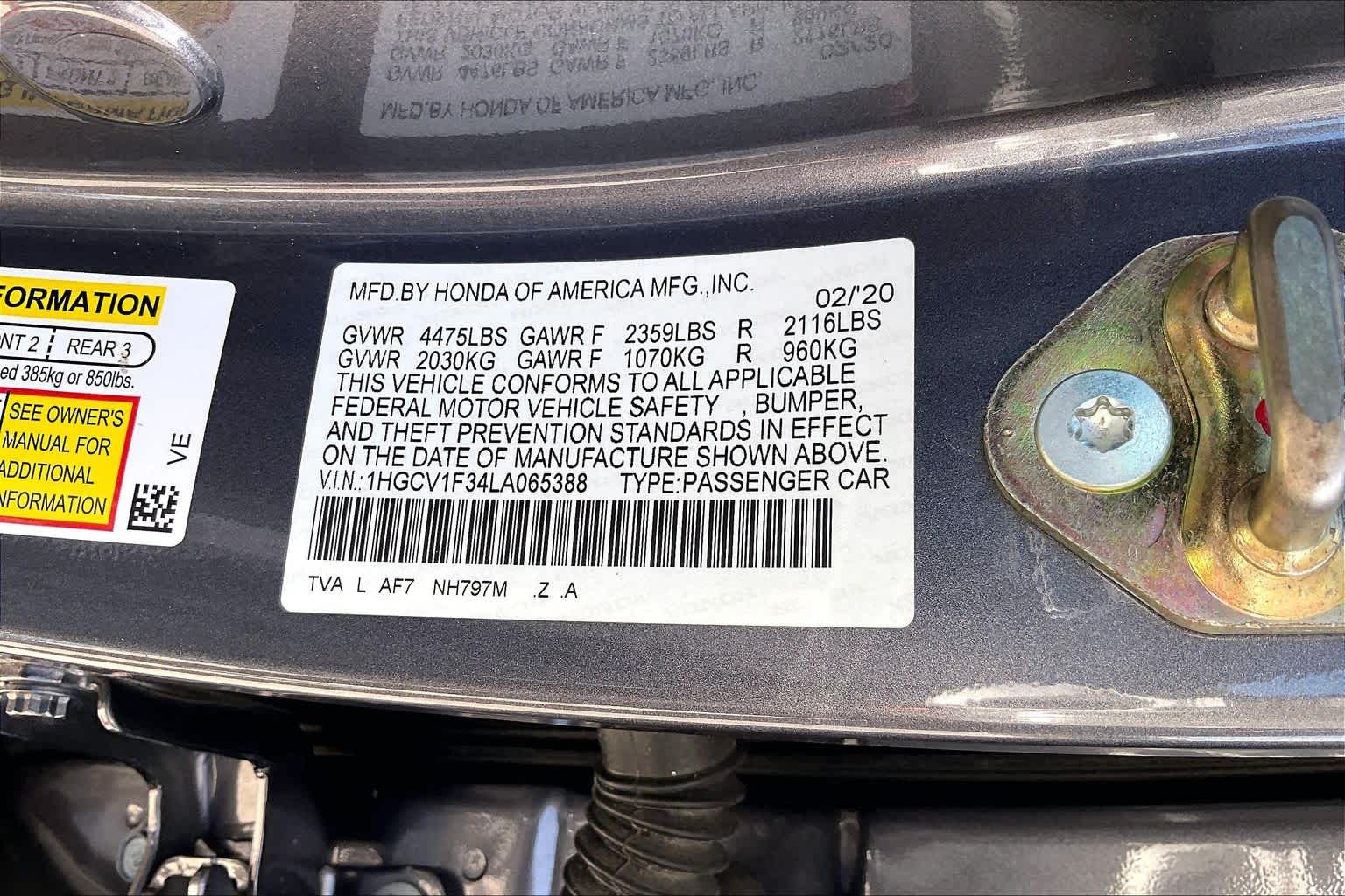 2020 Honda Accord Sedan photo 34 of 34