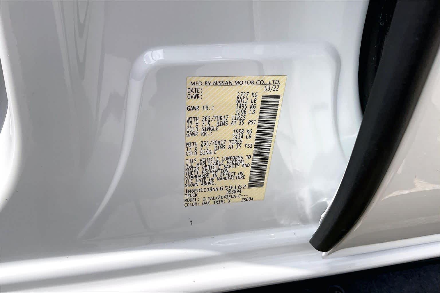 2022 Nissan Frontier PRO-X Glacier White at Friendly Ford Crosby