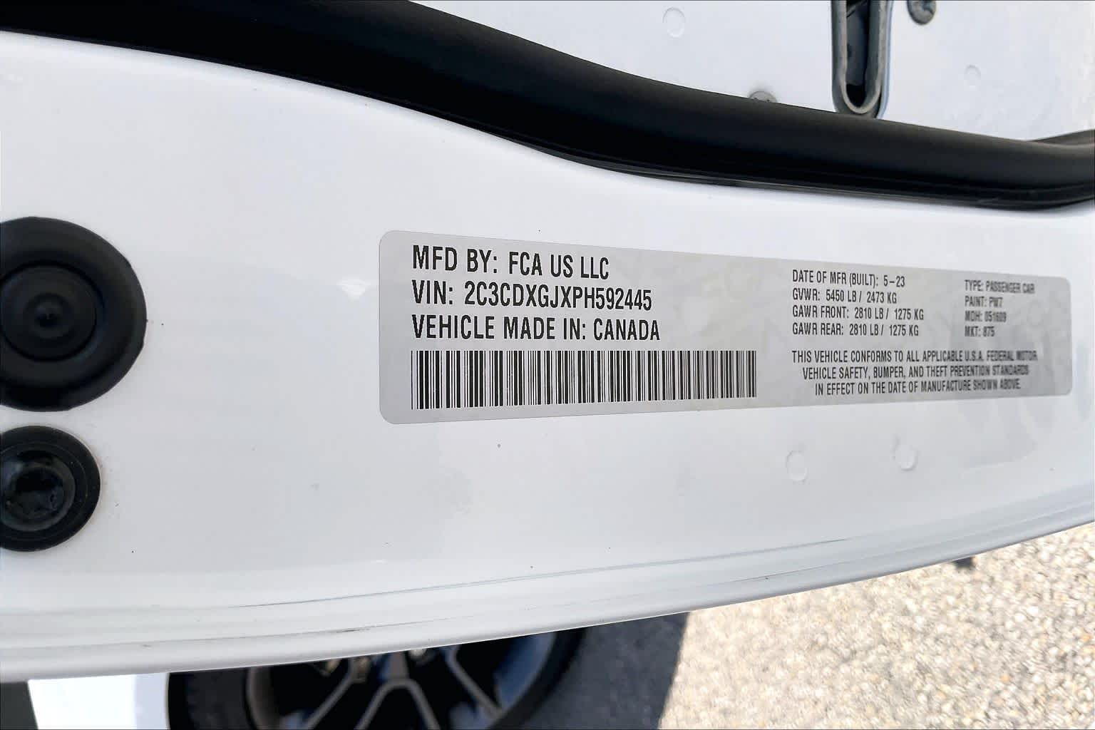 2023 Dodge Charger Scat Pack White Knuckle Clearcoat at Beck & Masten Kia
