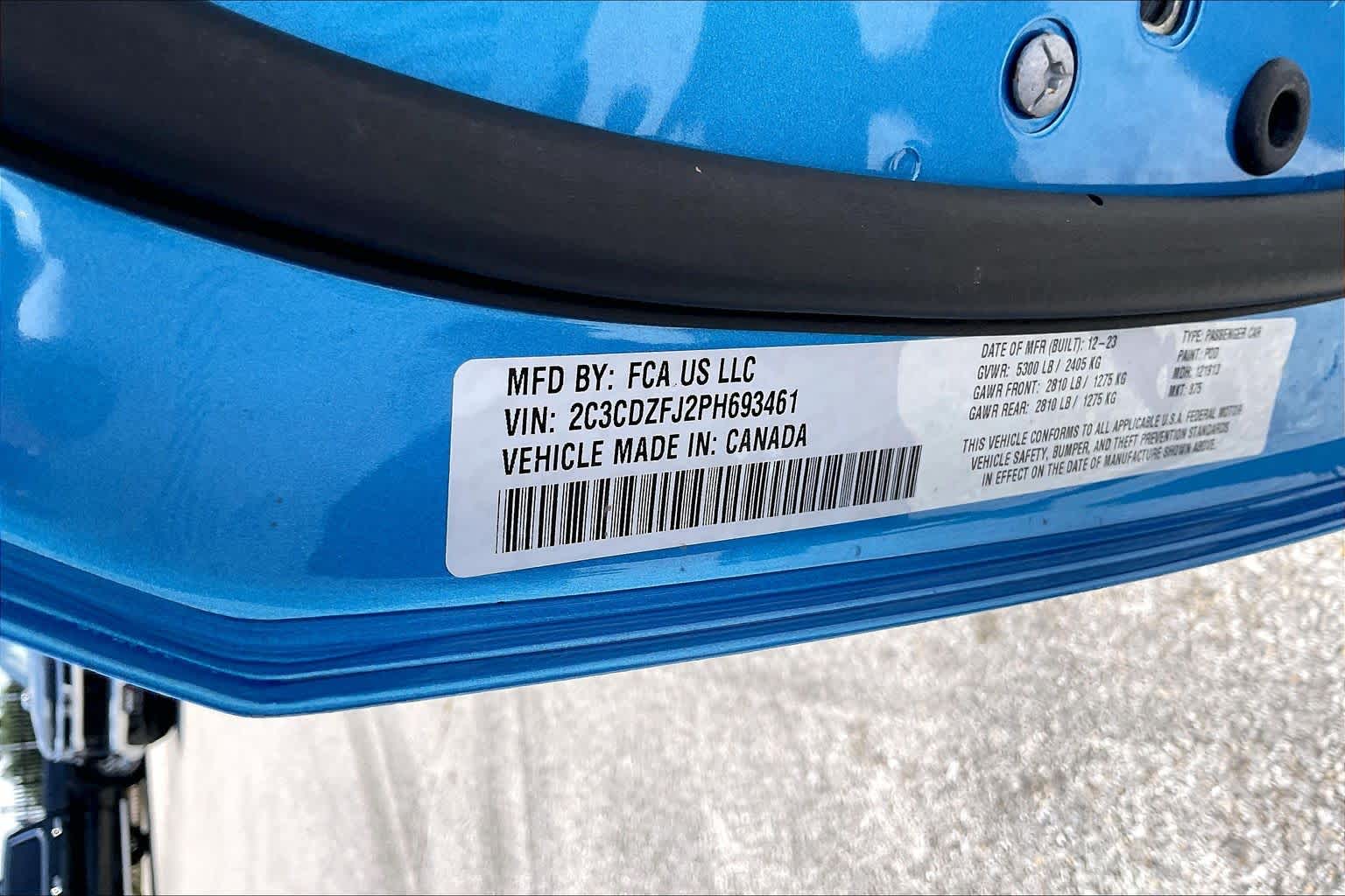 2023 Dodge Challenger R/T Scat Pack Widebody B5 Blue Pearlcoat at Friendly Ford Crosby