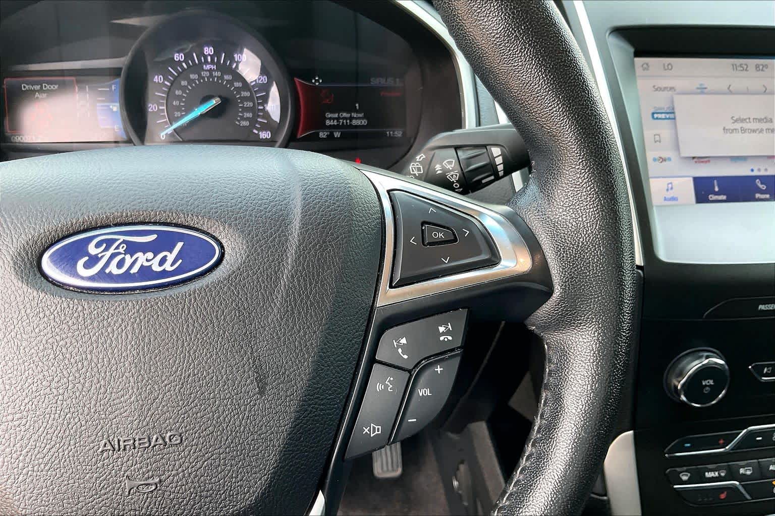 2020 Ford Edge SEL Rapid Red Metallic Tinted Clearcoat at Tomball Ford