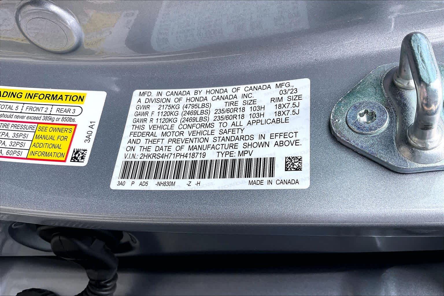 2023 Honda CR-V EX-L Lunar Silver Metallic at Tomball Chrysler Dodge Jeep Ram