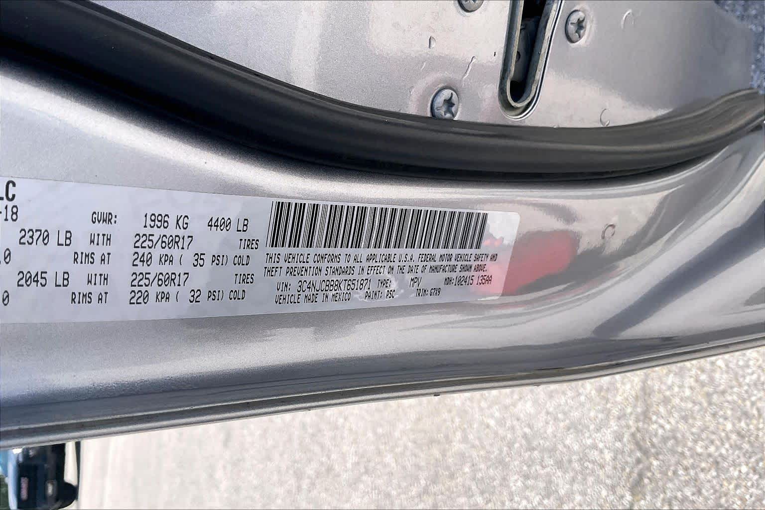 2019 Jeep Compass Latitude Billet Silver Metallic Clear Coat at Baytown Ford