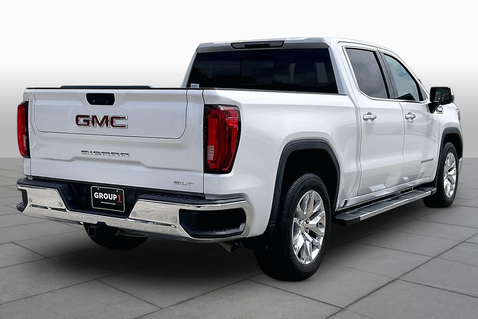 2021 GMC Sierra 1500 SLT White Frost Tricoat at Group 1 GMC Buick South
