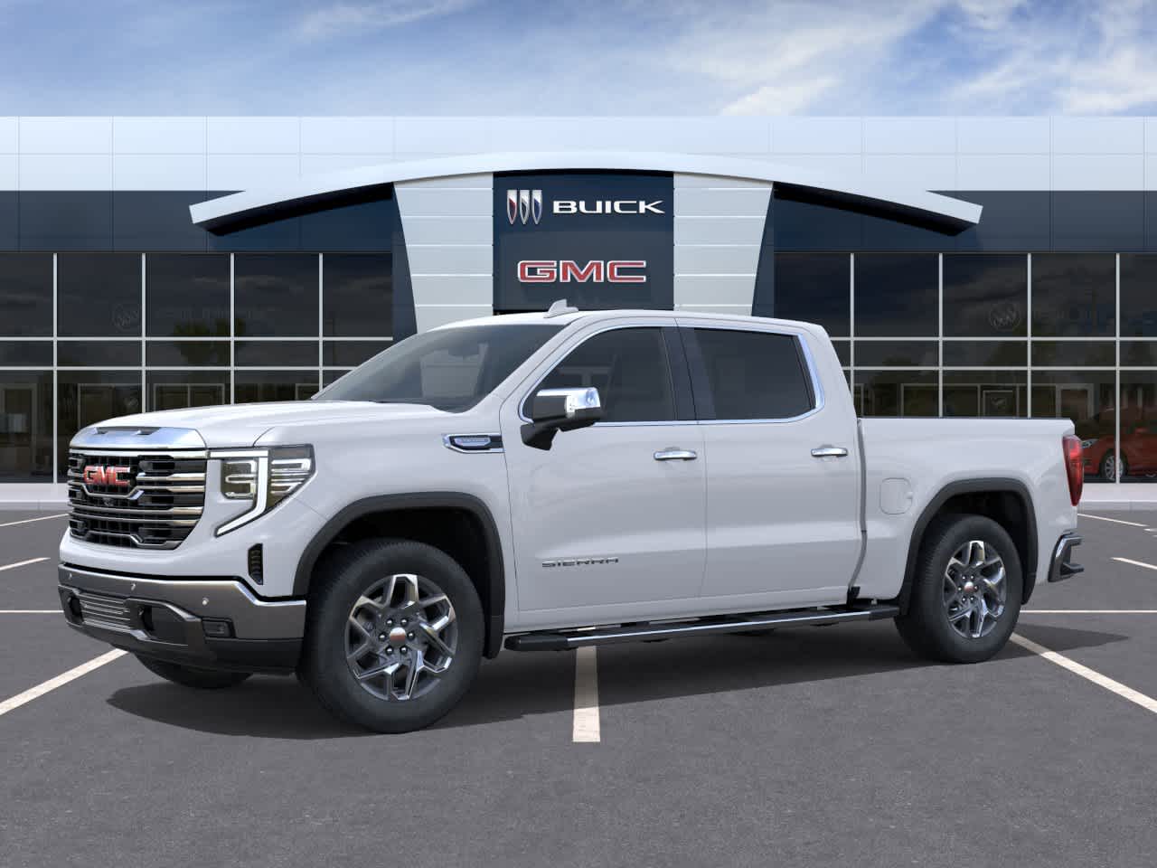 New 2026 Glacier White Tricoat GMC SLT image 2