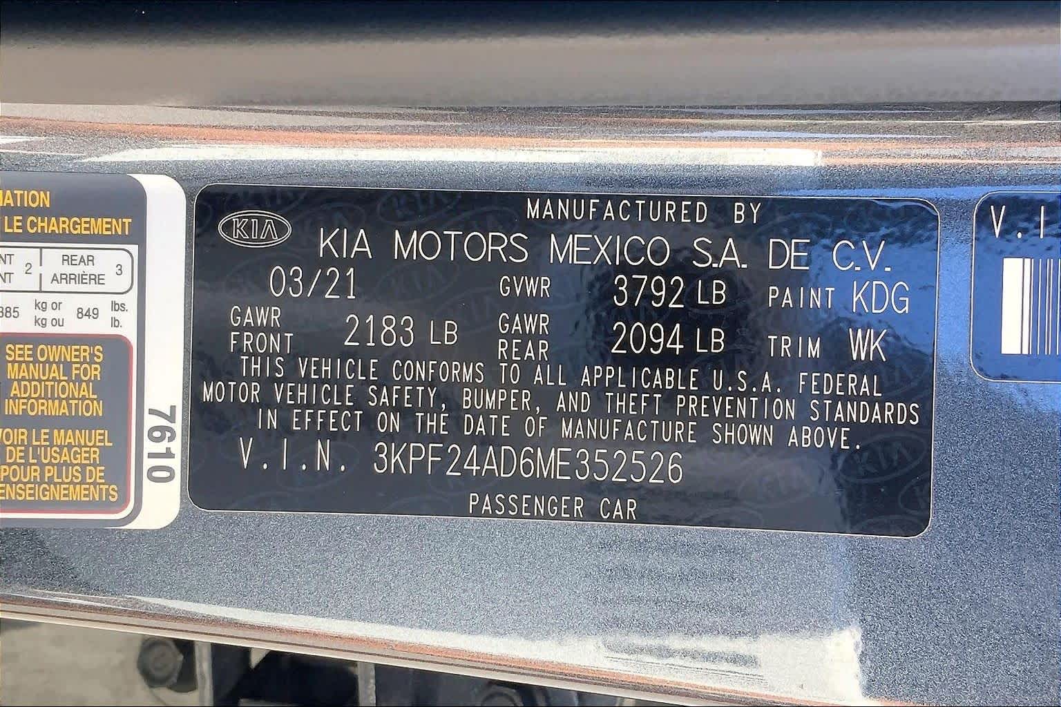 2021 Kia Forte LXS Gravity Gray at HGreg Houston