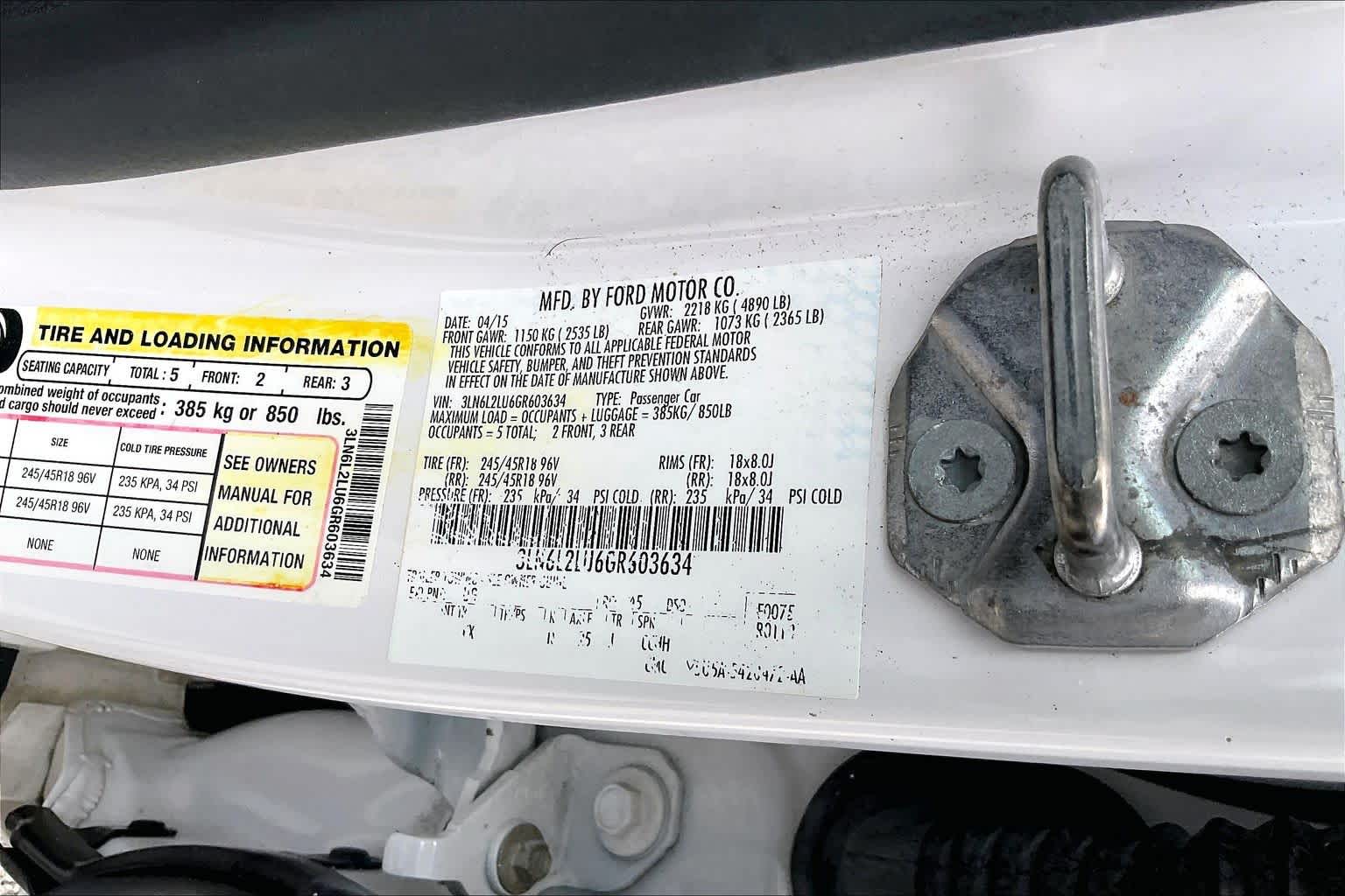 2016 Lincoln MKZ Hybrid White Platinum Metallic Tri-Coat at Davis Chevrolet