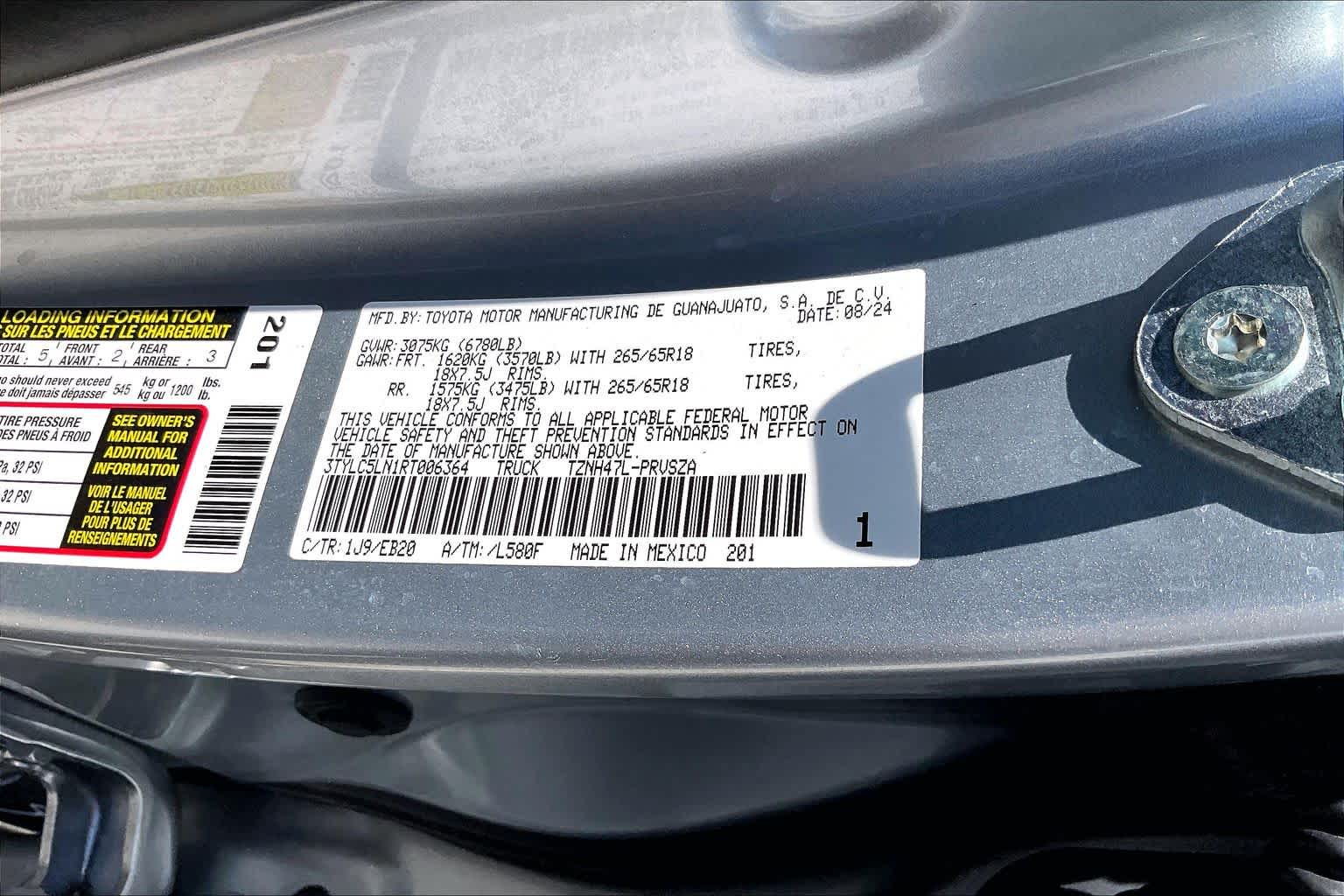 2024 Toyota Tacoma Limited Hybrid Celestial Silver Metallic at Group 1 Toyota Southwest