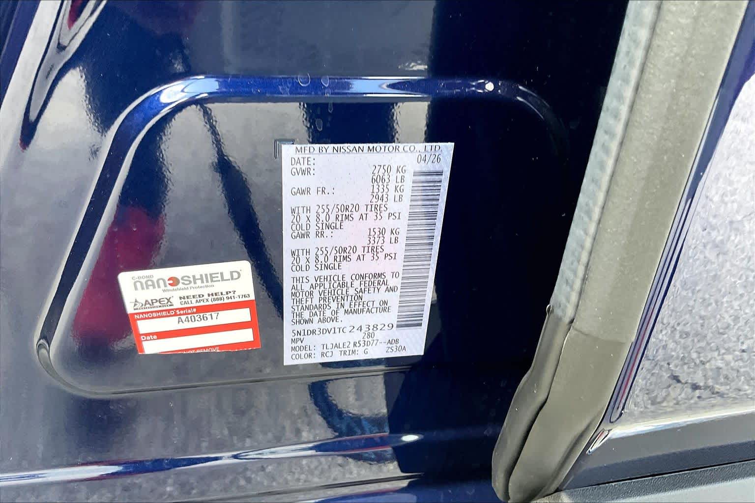 2026 Nissan Pathfinder Platinum Deep Ocean Blue Pearl at Sterling McCall Nissan