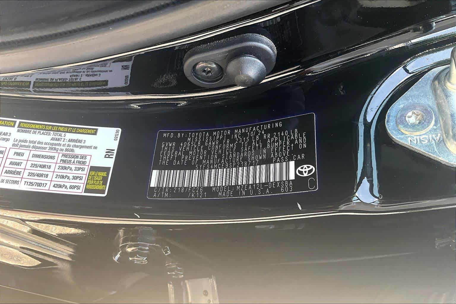 2025 Toyota Corolla SE Midnight Black Metallic at Group 1 Toyota Southwest