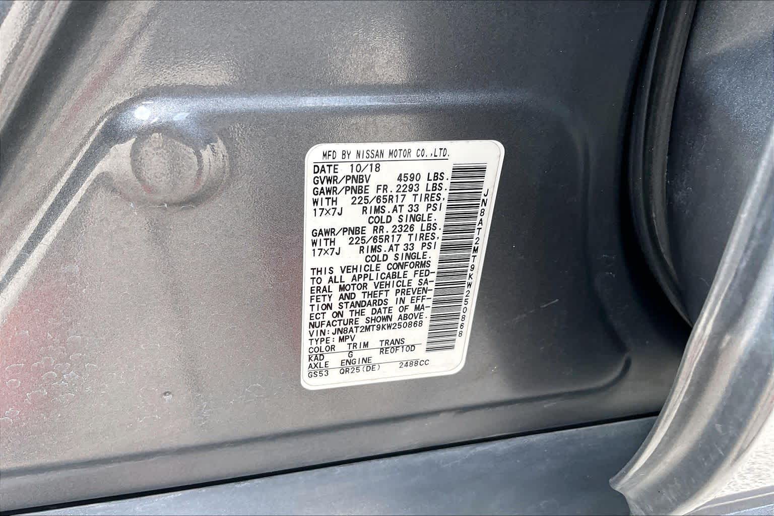 2019 Nissan Rogue SV Gun Metallic at HGreg Houston