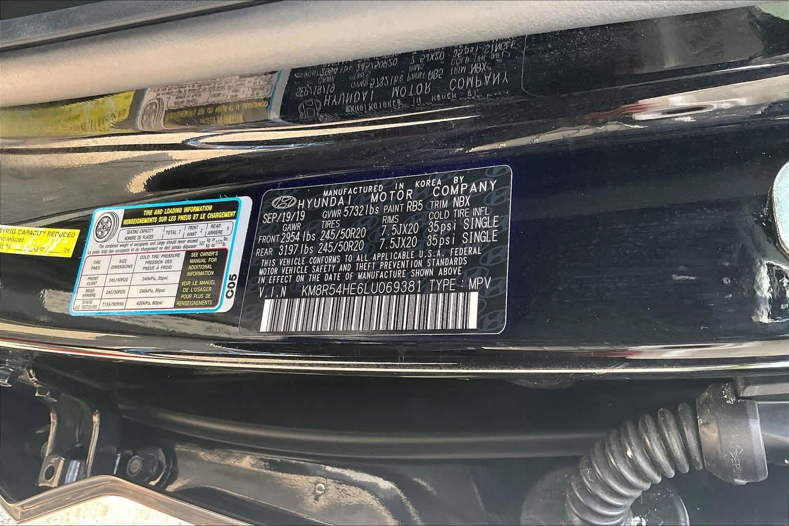 2020 Hyundai Palisade Limited Becketts Black at HGreg Houston