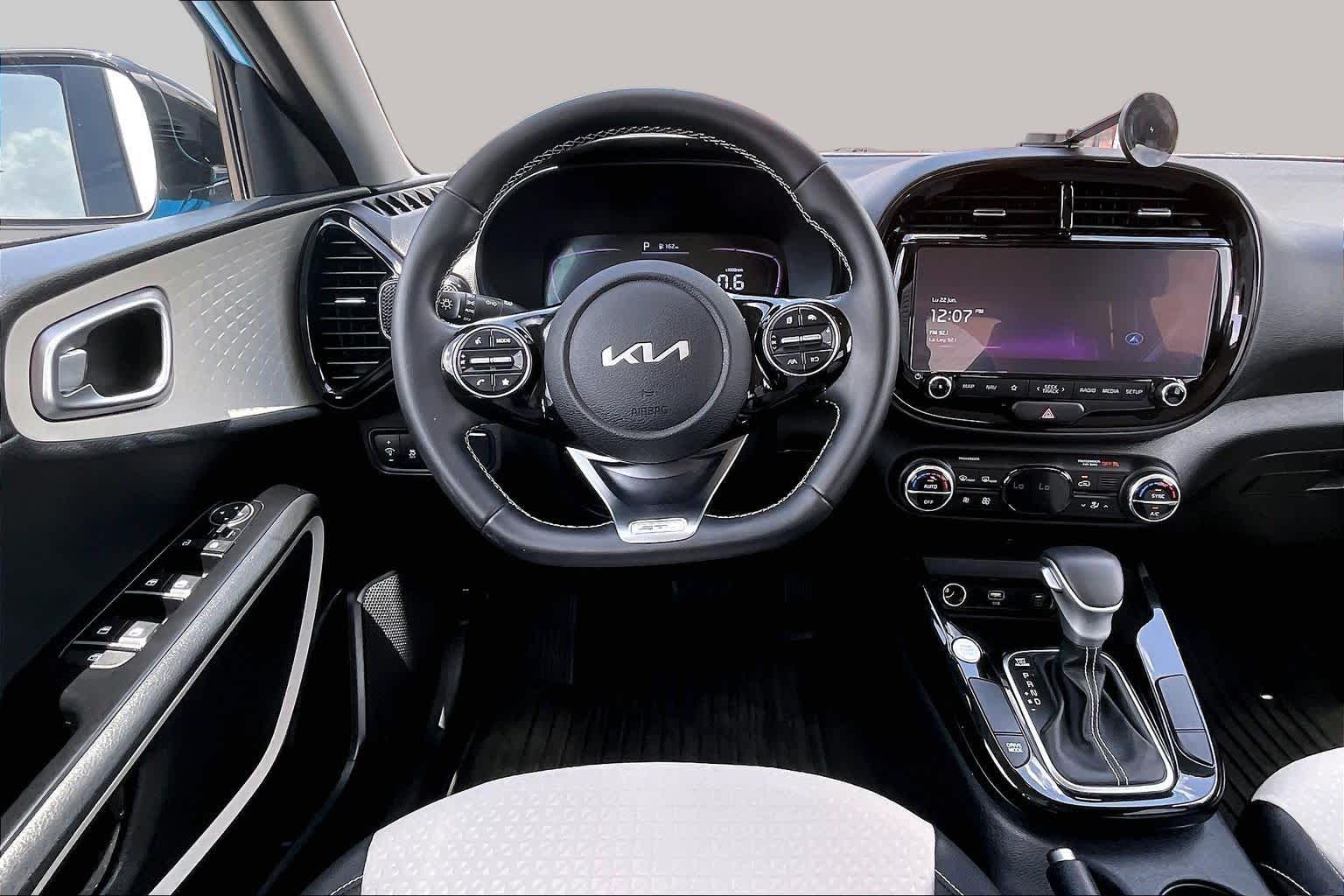 2024 Kia Soul GT-Line Surf Blue w/Black Roof at Sterling McCall Nissan
