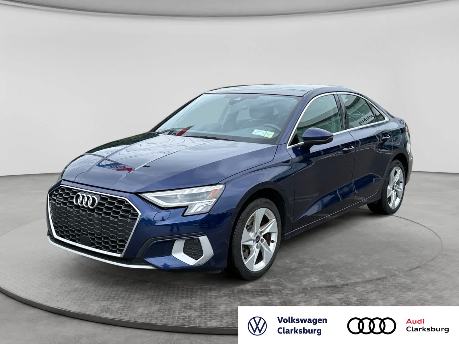 Navarra Blue Metallic 2023 Audi A3 Sedan All-Wheel Drive 7-Speed Automatic