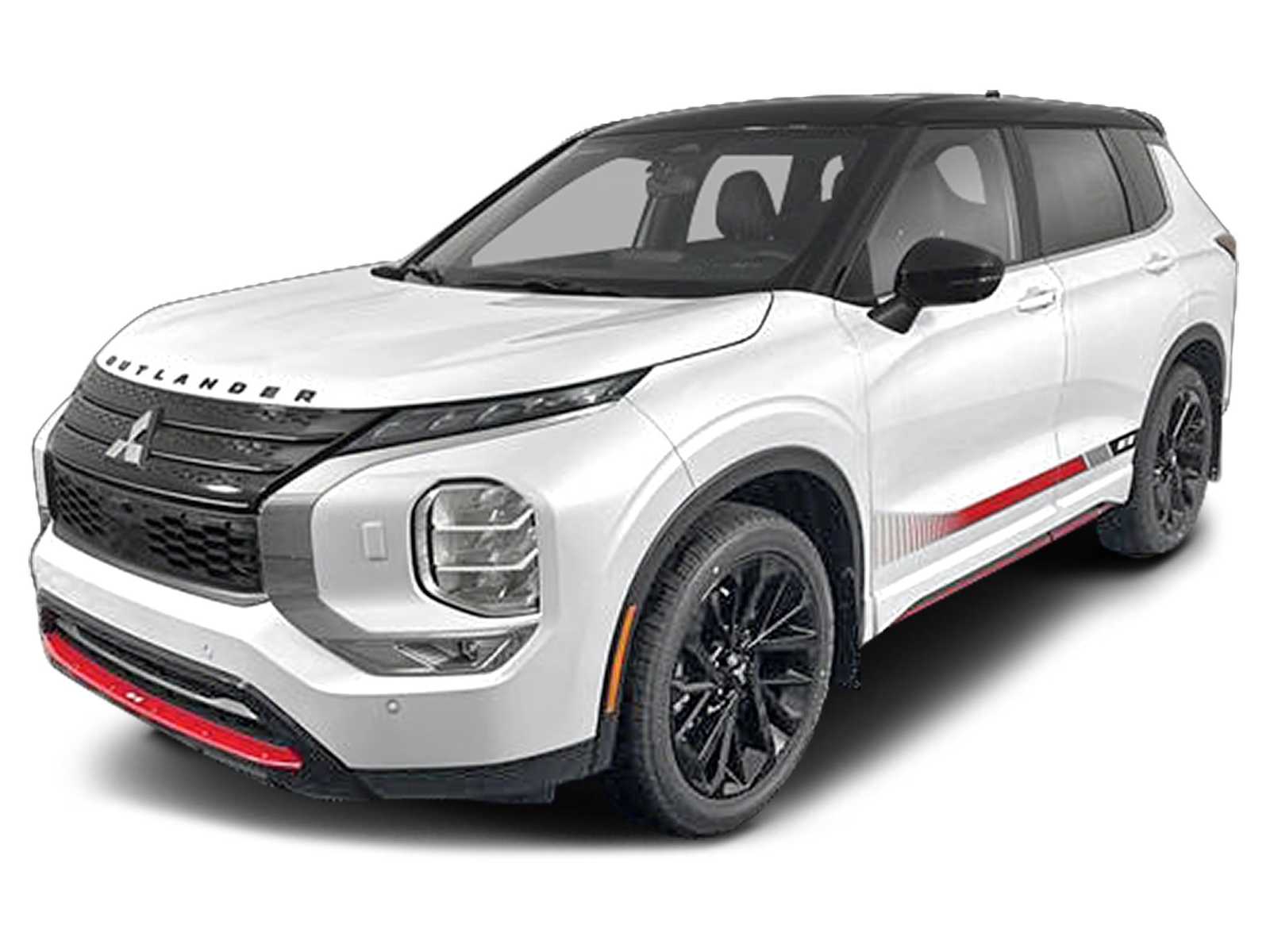 White Diamond w/ Black Roof 2023 Mitsubishi Outlander Ralliart S-AWC SUV / Crossover All-Wheel Drive Continuously Variable Transmission