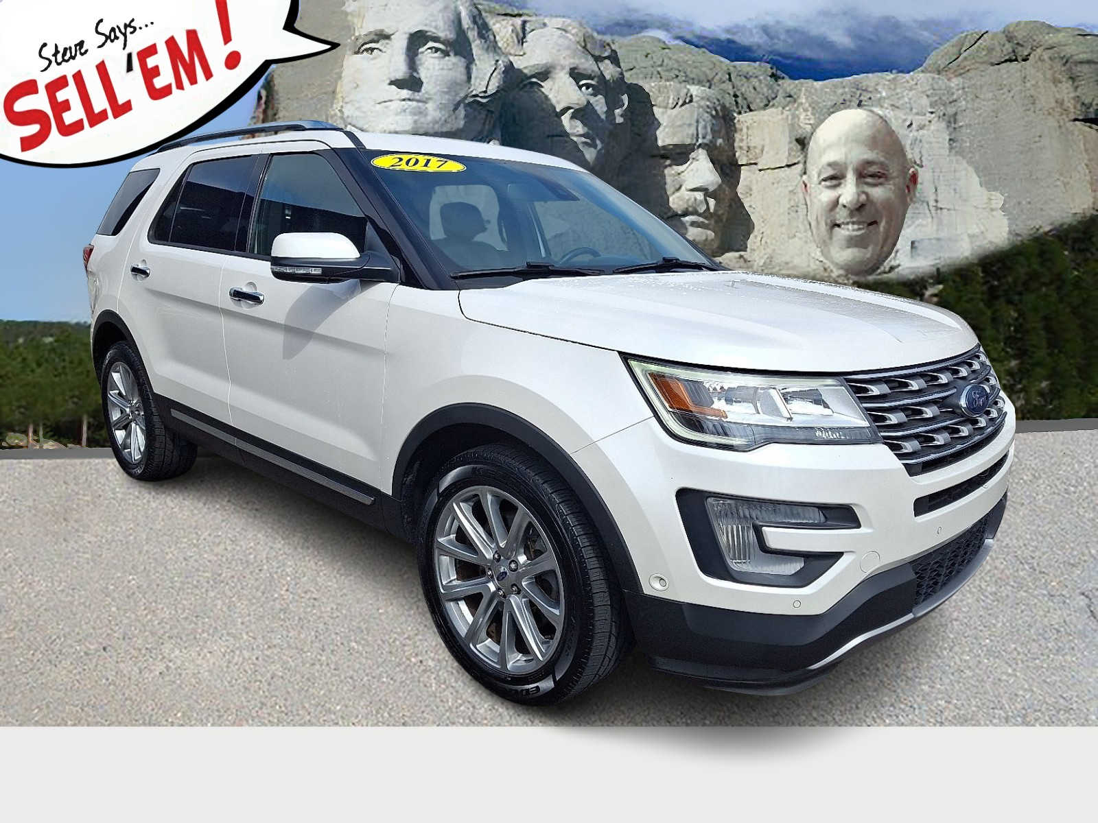 White Platinum Metallic Tri-Coat 2017 Ford Explorer Limited AWD SUV / Crossover All-Wheel Drive 6-Speed Automatic