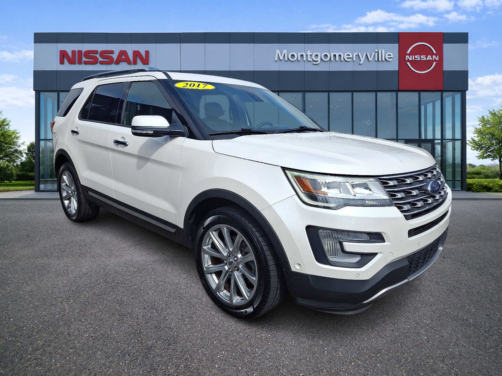 White Platinum Metallic Tri-Coat 2017 Ford Explorer Limited AWD SUV / Crossover All-Wheel Drive 6-Speed Automatic