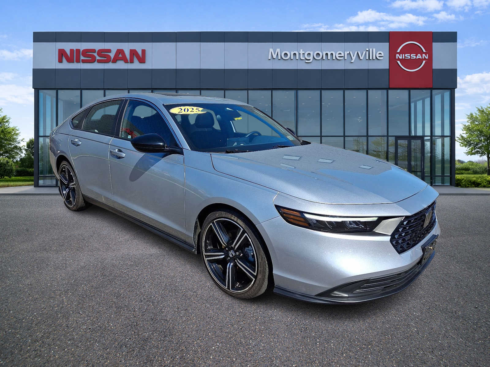 Solar Silver Metallic 2025 Honda Accord Hybrid Sport FWD Sedan Front-Wheel Drive Continuously Variable Transmission