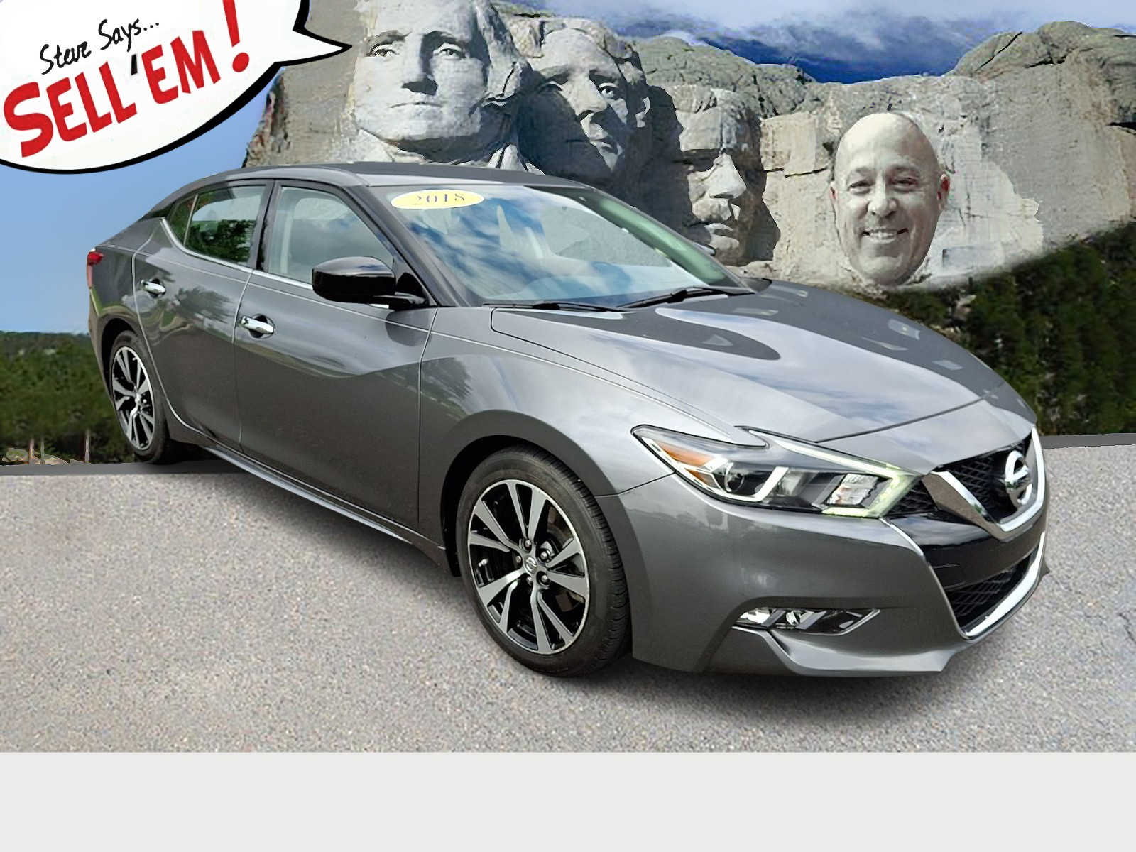Gray (Gun Metallic) 2018 Nissan Maxima Sedan Front-Wheel Drive Continuously Variable Transmission