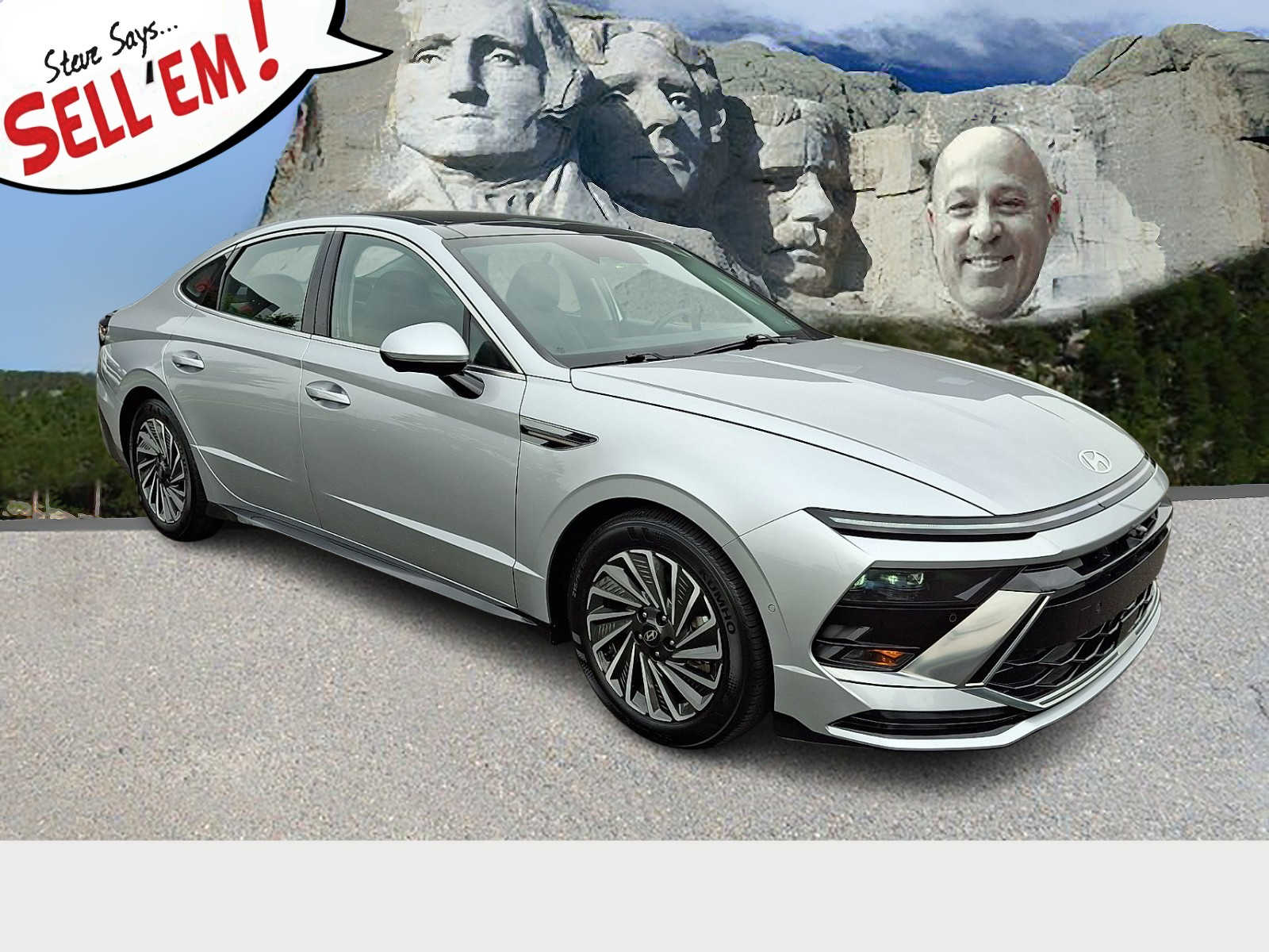 Aero Silver 2024 Hyundai Sonata Hybrid Sedan Front-Wheel Drive 6-Speed Automatic