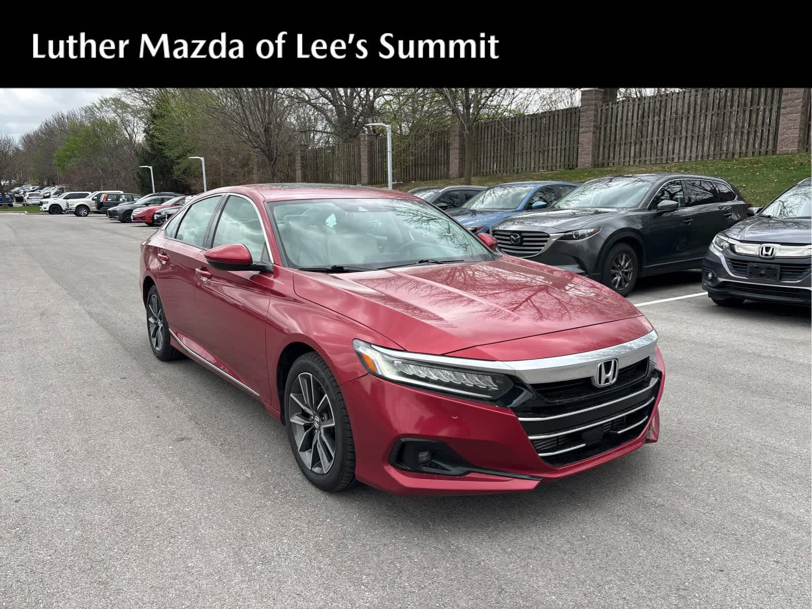 Red 2021 Honda Accord EX-L FWD Sedan Front-Wheel Drive Continuously Variable Transmission