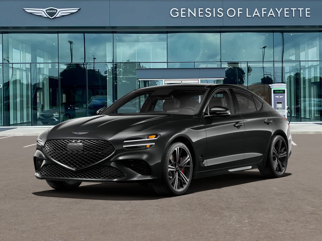 Vik Black 2025 Genesis G70 3.3T Sport Advanced RWD Sedan Rear-Wheel Drive 8-Speed Automatic