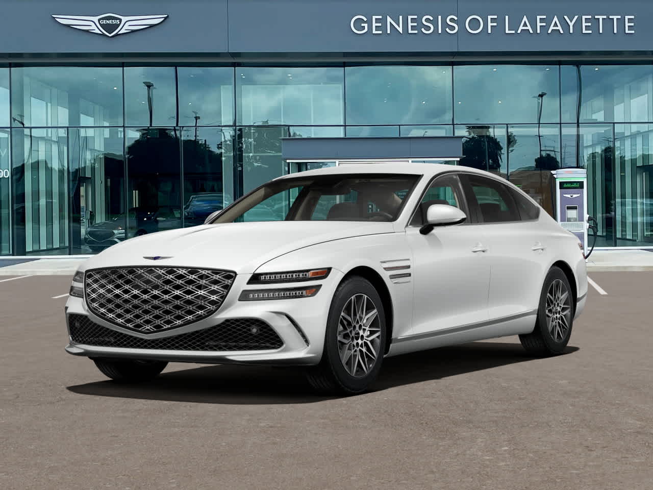 Uyuni White 2025 Genesis G80 2.5T AWD Sedan All-Wheel Drive 8-Speed Automatic