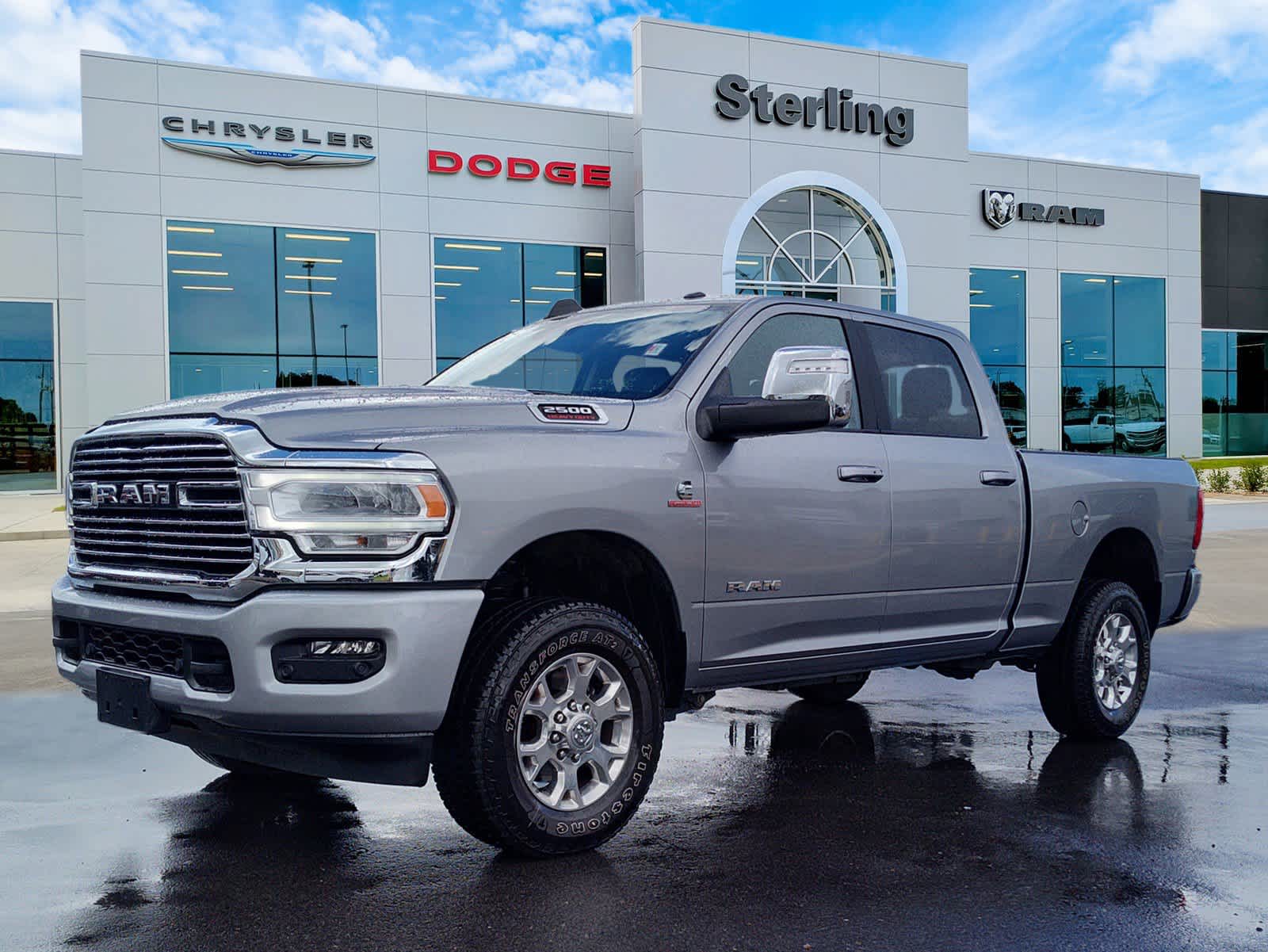 Billet Silver Metallic Clearcoat 2024 RAM 2500 Laramie Crew Cab 4WD Pickup Truck Four-Wheel Drive 6-Speed Automatic