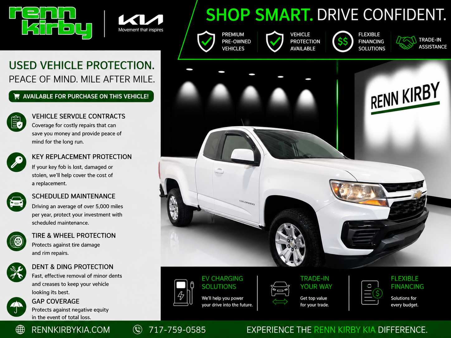 Summit White 2021 Chevrolet Colorado Pickup Truck 4X2 6-Speed Automatic