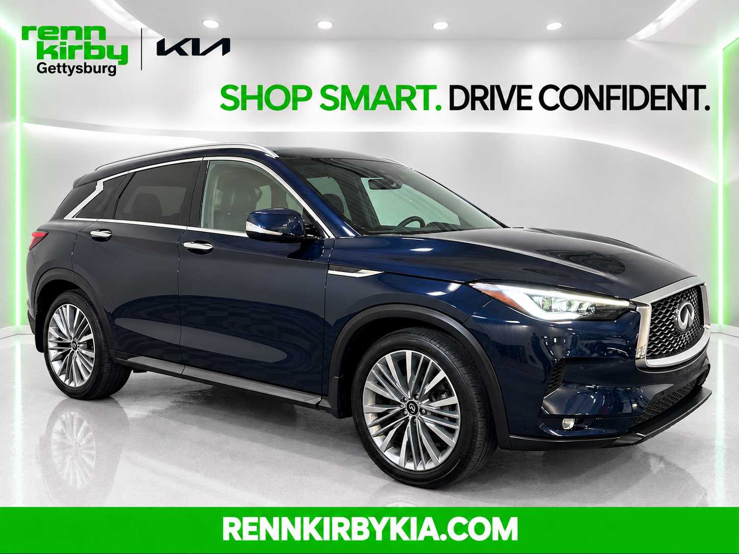 Hermosa Blue 2023 INFINITI QX50 SUV / Crossover All-Wheel Drive Continuously Variable Transmission