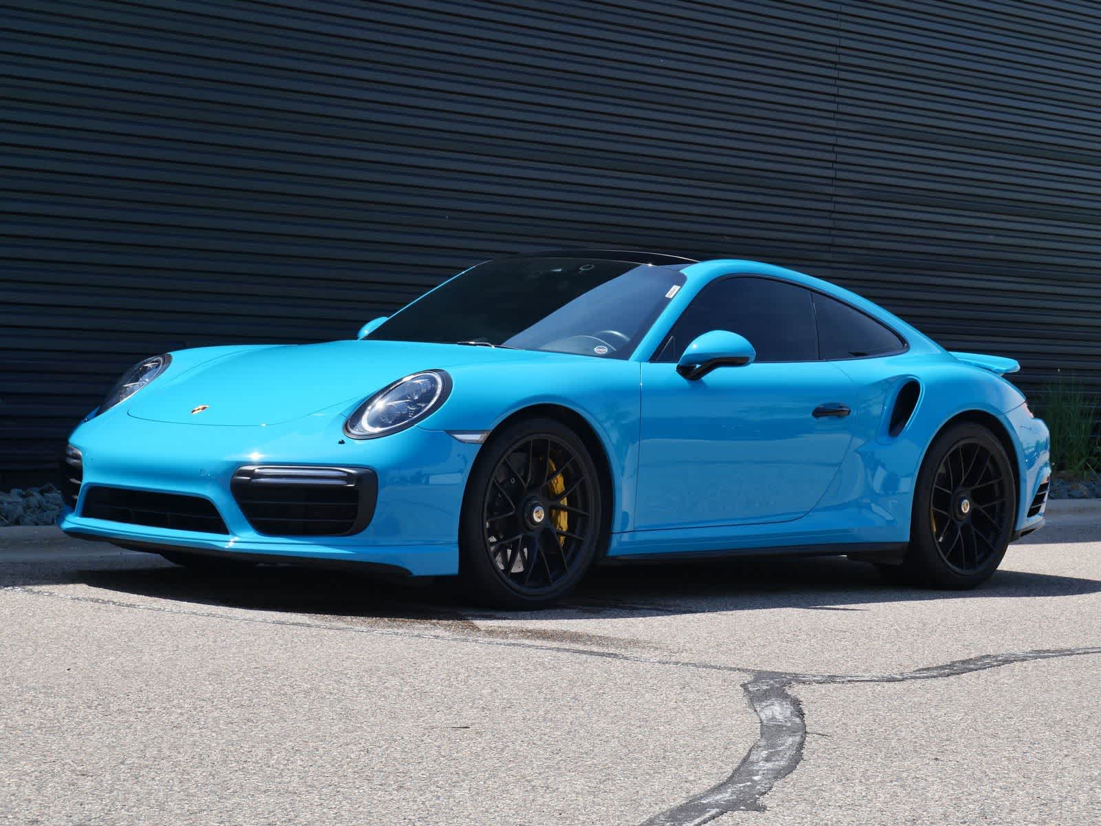 Blue 2018 Porsche 911 Turbo S Coupe AWD Coupe All-Wheel Drive Automatic
