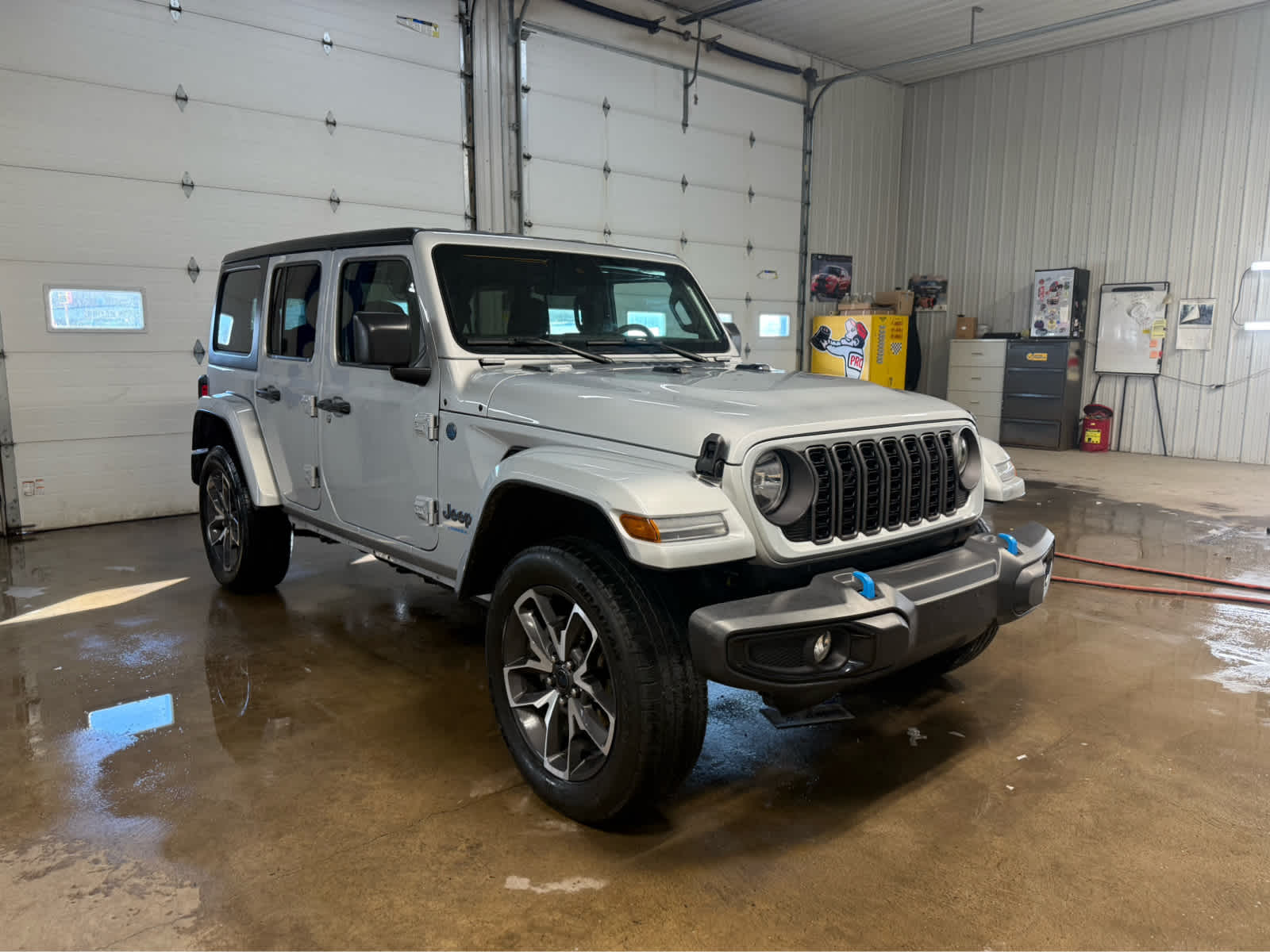 2024 Jeep Wrangler 4xe Sport S - Silver Zynith Clearcoat exterior view 2