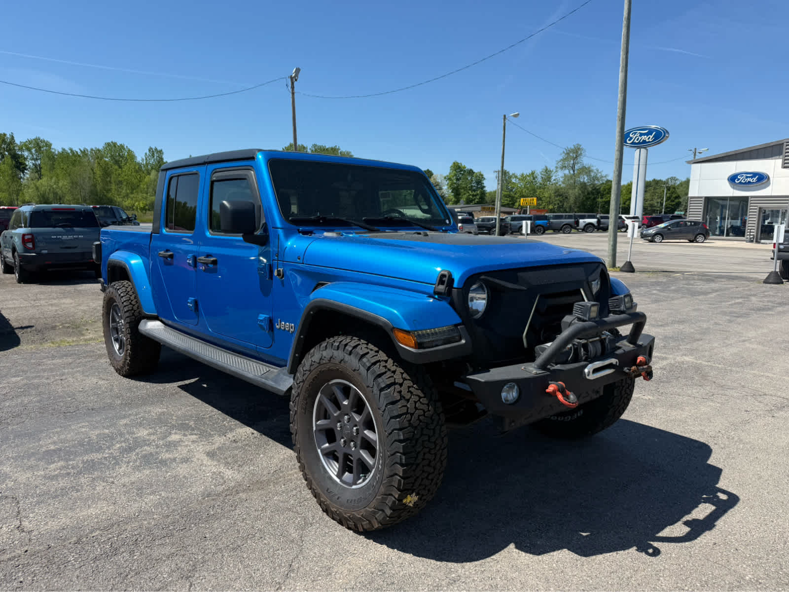2021 Jeep Gladiator Overland - Hydro Blue Pearlcoat exterior view 2