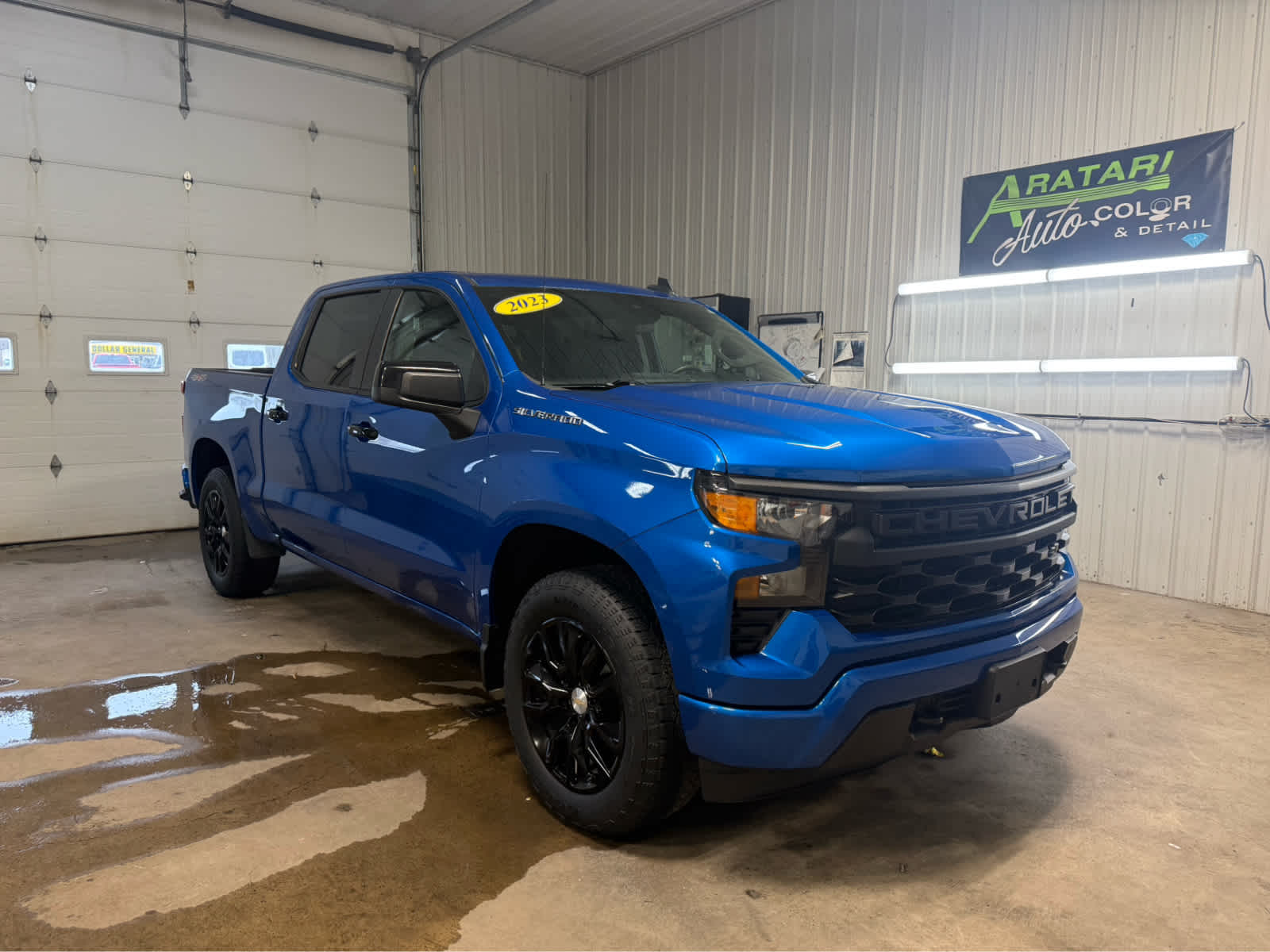 2023 Chevrolet Silverado 1500 Custom - Glacier Blue Metallic exterior view 2