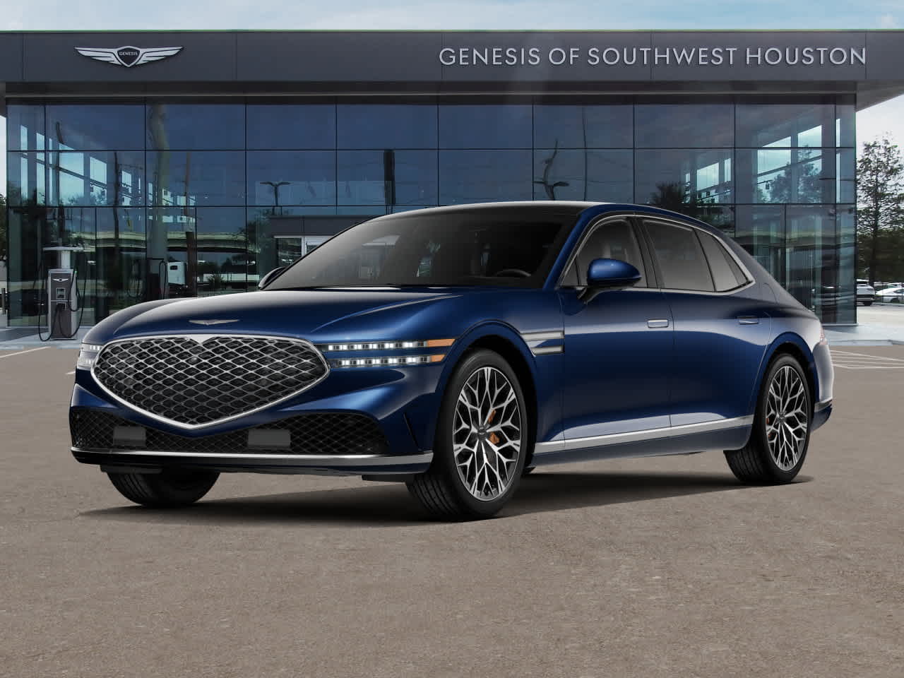 Capri Blue 2026 Genesis G90 3.5T e-Supercharger AWD Sedan All-Wheel Drive 8-Speed Automatic