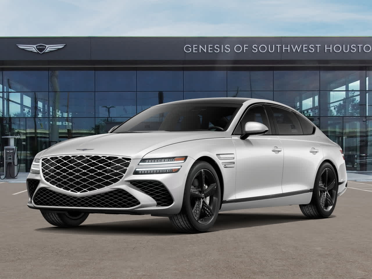 Uyuni White 2027 Genesis G80 Sedan All-Wheel Drive 8-Speed Automatic