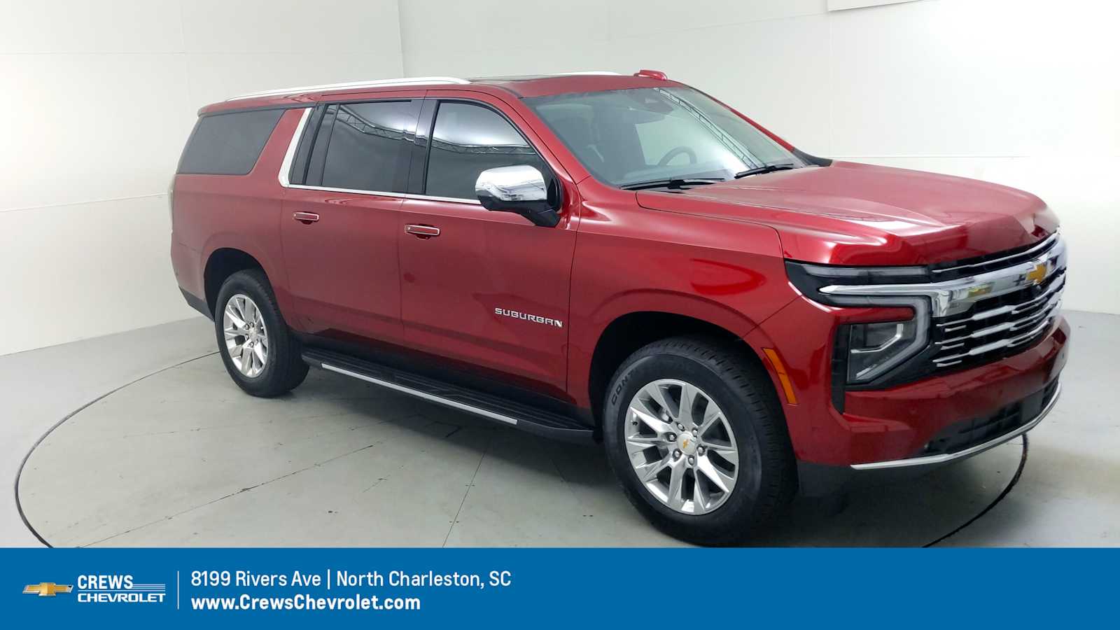 2026 Chevrolet Suburban Premier Radiant Red Tintcoat at Crews Chevrolet