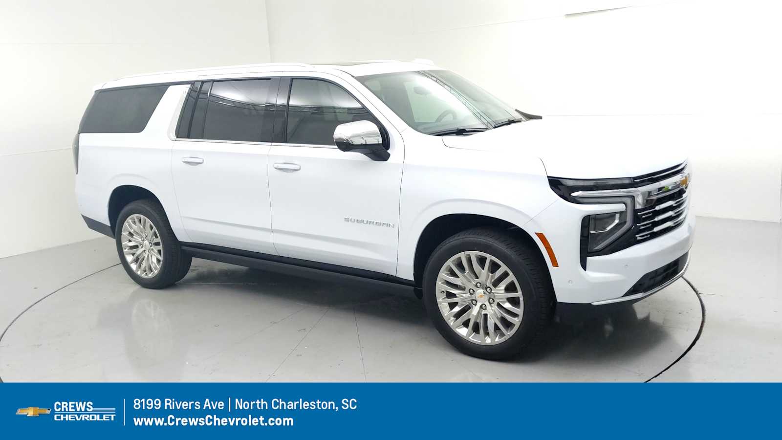 2026 Chevrolet Suburban Premier Polar White Tricoat at Crews Chevrolet