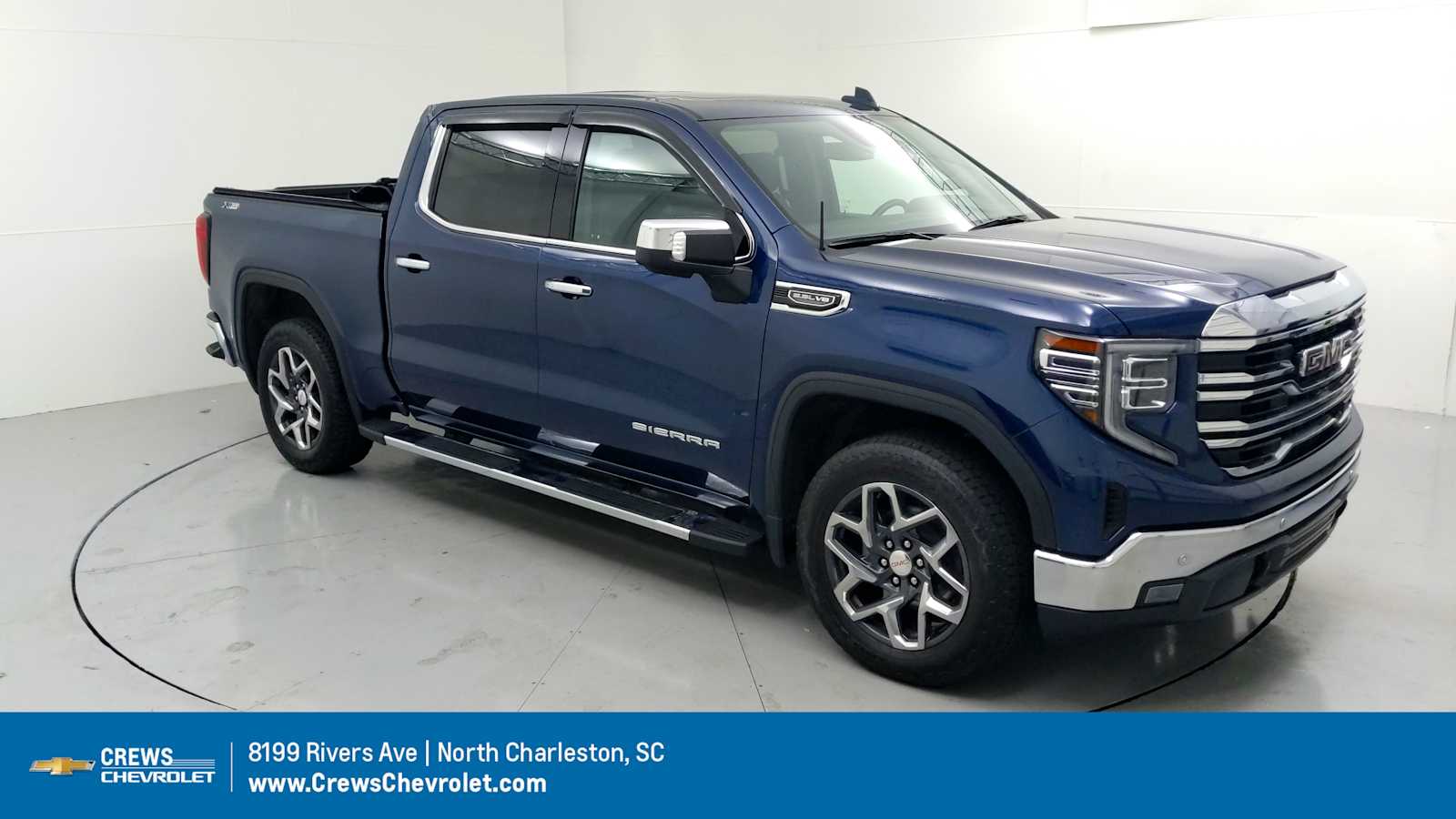 2023 GMC Sierra 1500 SLT Pacific Blue Metallic at Cooper Chevrolet GMC