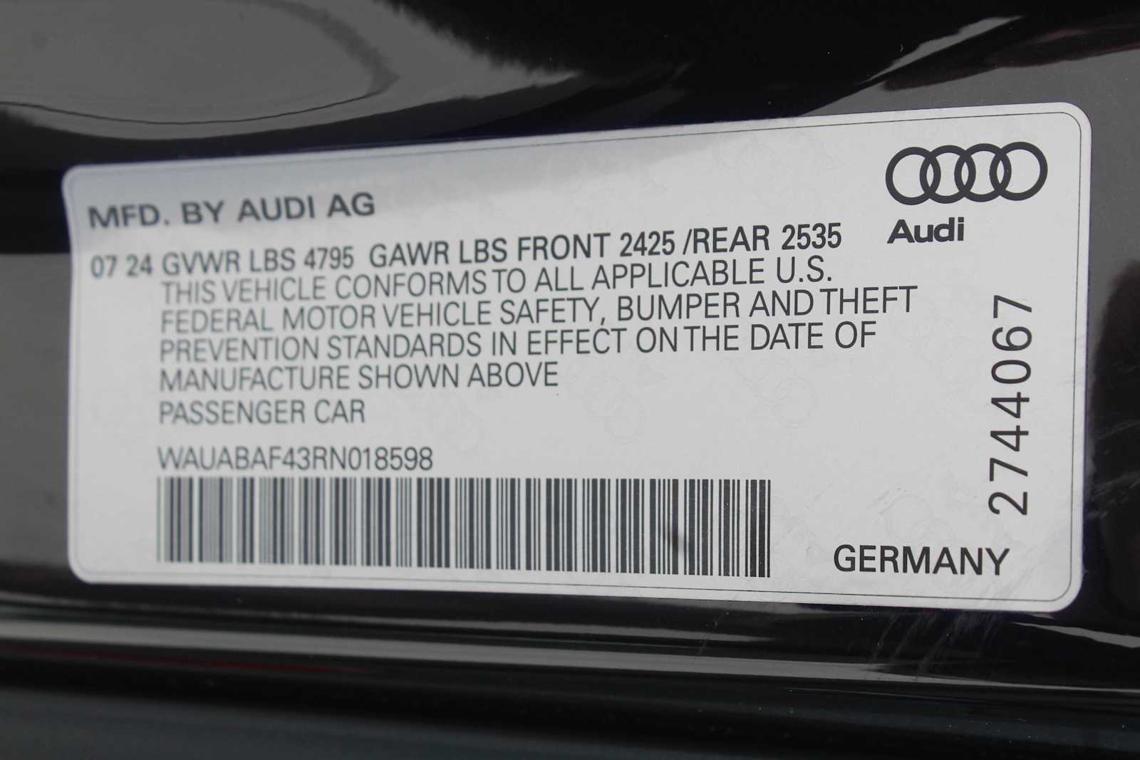 Certified Used 2024 Mythos Black Metallic Audi Premium image 31