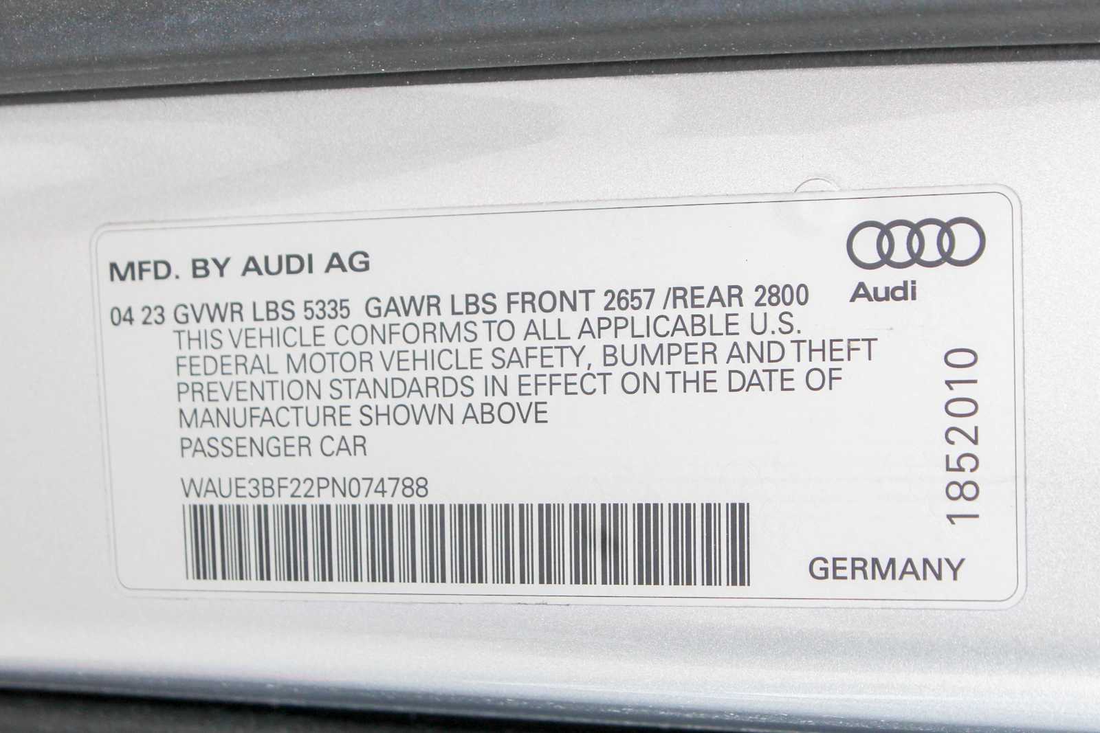 Certified Used 2023 Florett Silver Metallic Audi Premium Plus image 32