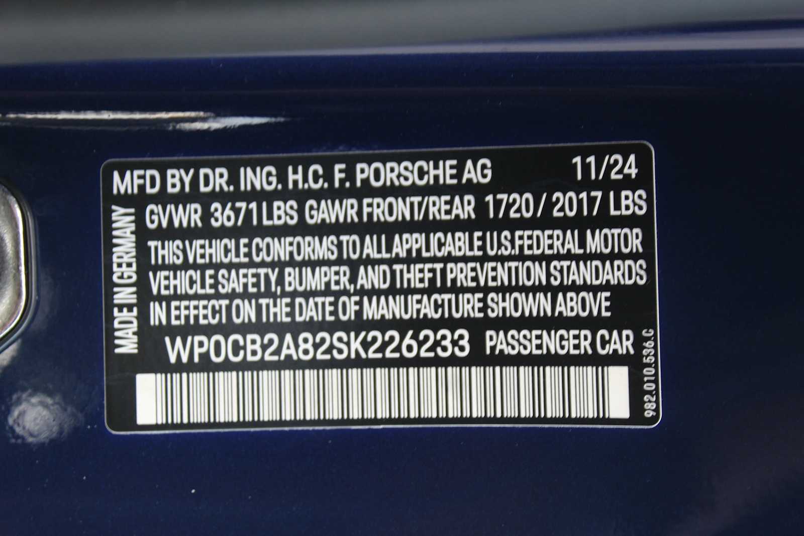 Used 2025 Gentian Blue Metallic Porsche S image 36