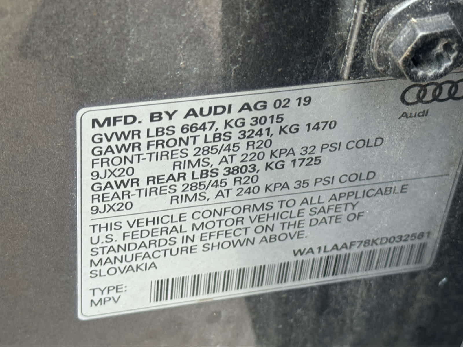 Used 2019 Samurai Gray Metallic Audi Premium Plus image 25