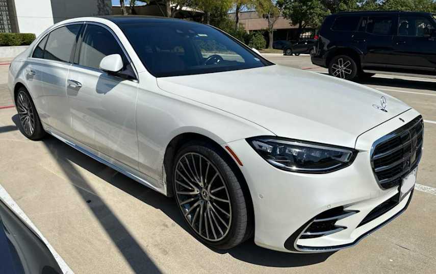 Used 2021 designo Diamond White Mercedes-Benz S 580 image 2