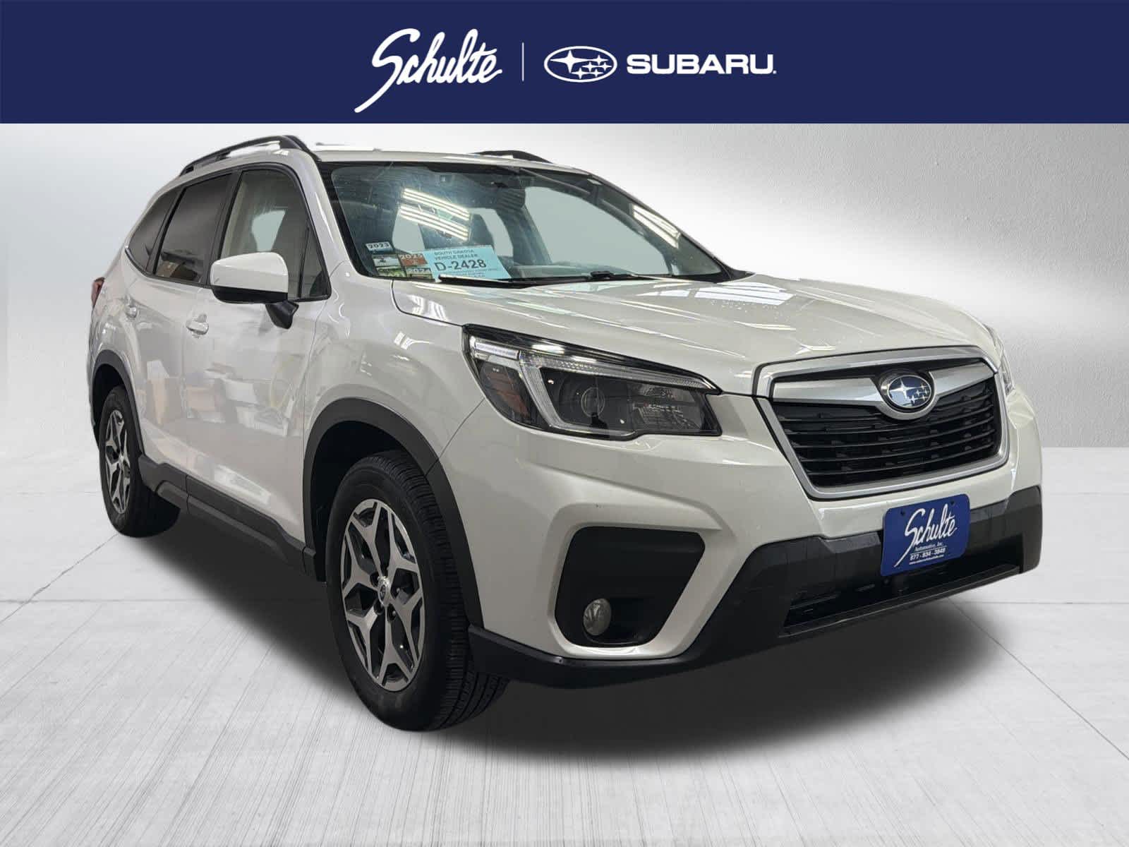 Crystal White Pearl 2021 Subaru Forester Premium Crossover AWD SUV / Crossover All-Wheel Drive Continuously Variable Transmission