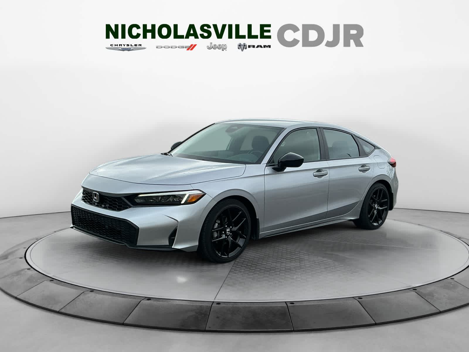 Solar Silver Metallic 2025 Honda Civic Hatchback Hatchback Front-Wheel Drive Continuously Variable Transmission